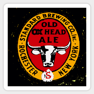 OLD OX HEAD ALE OF ROCHESTER NEW YORK VINTAGE SIGN Sticker